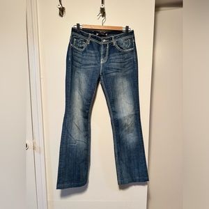 VIGOSS light wash studded & bedazzled boot cut jean